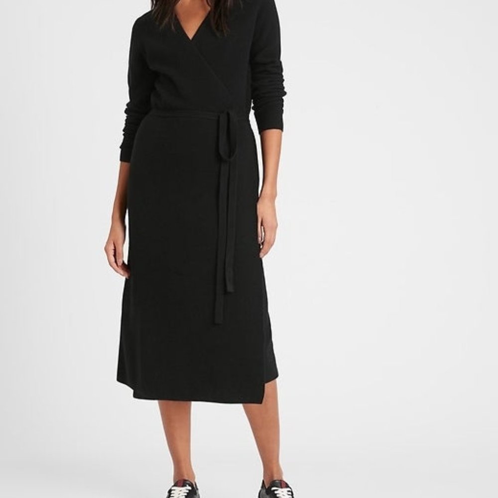 Black wrap dress
